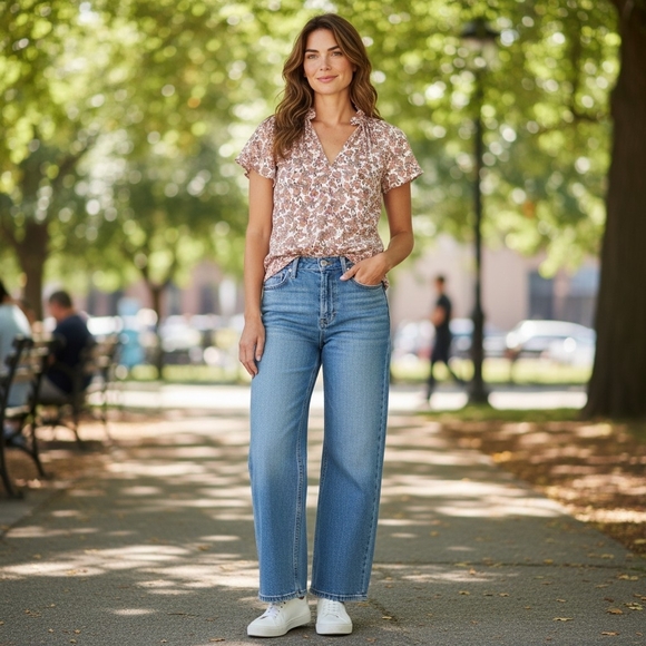 Joie Tops - Joie Floral Peasant Ruffle Collar Top Sz S Cottegecore 100% Cotton Romantic EUC